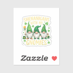 St Patrick's Day Lucky Shamrock Kabouter  Sticker