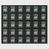 St Patricks Day Lucky Shamrock Leopard Gnomes Cadeaupapier (Vlak)