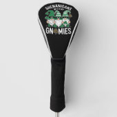 St Patricks Day Lucky Shamrock Leopard Gnomes Golfheadcover (Voorkant)