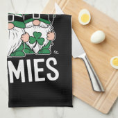 St Patricks Day Lucky Shamrock Leopard Gnomes Theedoek (Quarter Fold)