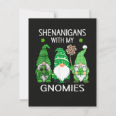 St. Patrick's Day Lucky Shamrock Luipaard Kaart (Voorkant)