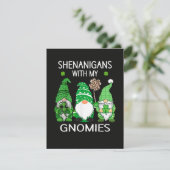 St. Patrick's Day Lucky Shamrock Luipaard Kaart (Staand voorkant)