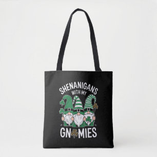 St Patricks Day Lucky Shamrock Luipaard Kabouters  Draagtas