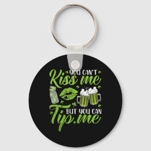 St Patricks Day Lucky Shamrock serveerster Rtender Sleutelhanger