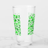 St Patrick's Day Lucky Shamrocks Confetti Pattern Glas (Links)