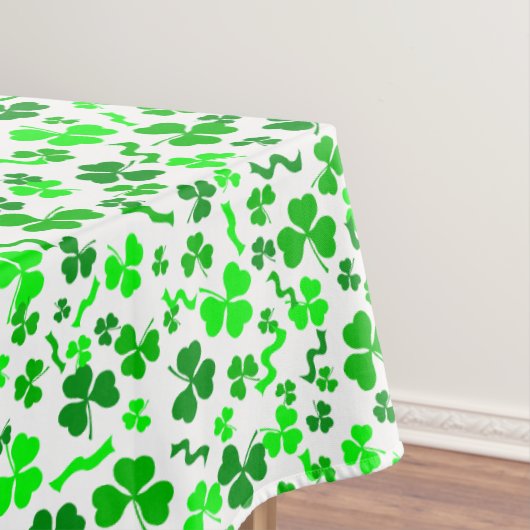 St Patrick's Day Lucky Shamrocks Confetti Pattern Tafelkleed (Voorbeeld)