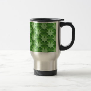 St. Patrick's Day Lucky Shamrocks Klaverpatroon Reisbeker