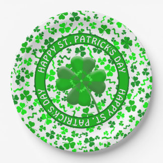 St Patrick's Day Lucky Shamrocks Personalized Papieren Bordje