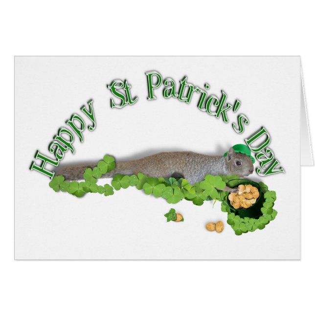 St. Patrick's Day Lucky Squirrel (Voorkant Horizontaal)