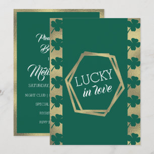 St. Patricks Day Lucky Vrijgezellenfeest Green Gol Kaart