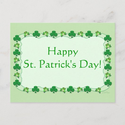 St. Patrick's Day - Magic Shamrocks Briefkaart (Voorkant)