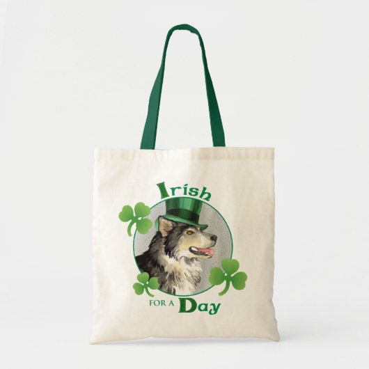 St. Patrick's Day Malemute Tote Bag (Voorkant)