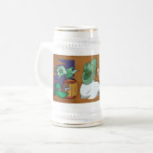 St. Patricks Day Man met Pet Drink bier Bierpul (Voorkant links)