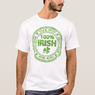 St Patrick's Day Mannen T-shirt/100% Irish Clovers T-shirt