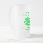 St Patrick's Day Matglas Bierpul (Voorkant links)