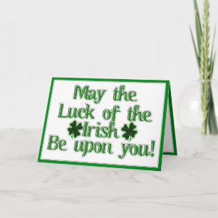 St. Patrick's Day - May the Luck of the Irish... Kaart