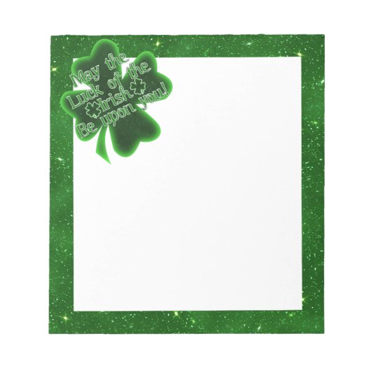 St. Patrick's Day - May the Luck of the Irish... Notitieblok (Voorkant)