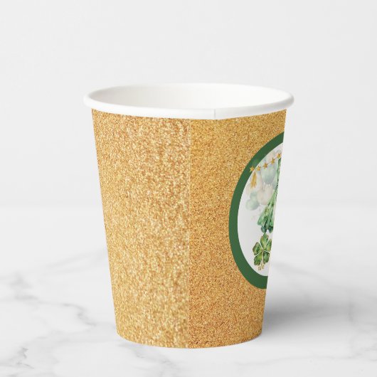 St Patrick's Day Meisje Eerste Verjaardag Lucky On Papieren Bekers (Rechts)