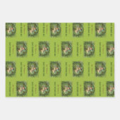 St. Patrick's Day  Meisje met Shamrocks Inpakpapier Vel (Voorkant)