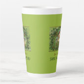 St. Patrick's Day  Meisje met Shamrocks Latte Mok (Voorkant)