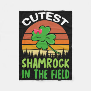 St Patricks Day Meisjes Peuter Cute Shamrock In T Fleece Deken