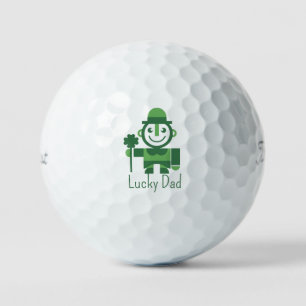 St. Patrick's Day met minimalistische Lucky Leprec Golfballen