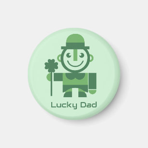 St. Patrick's Day met minimalistische Lucky Leprec Magneet
