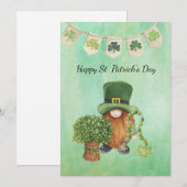 St. Patrick's Day met Shamrock groene waterverf Feestdagenkaart (Voorkant / Achterkant)