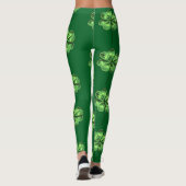 St. Patrick's Day met shamrocks op groen Leggings (Achterkant)