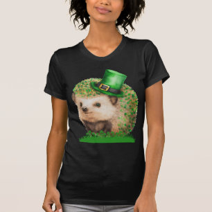 St. Patrick's Day mignon Hérisson T-shirt noir