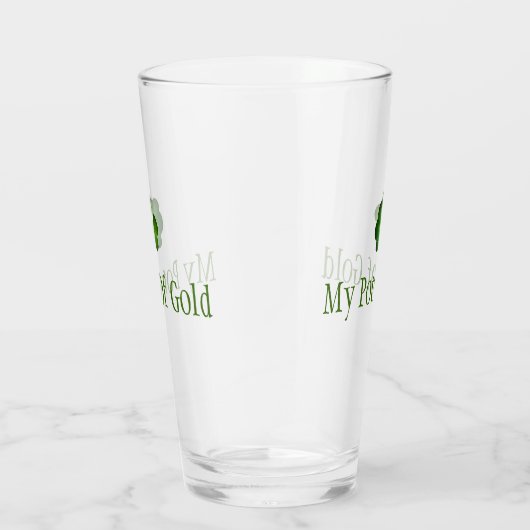 St.Patrick's Day Mijn pot met goudkleurig glas (Rechts)