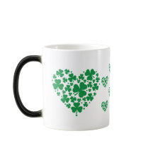 St. Patrick's Day Mok - Lucky Shamrock Heart Coffe