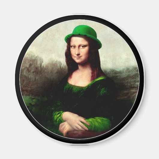 St. Patrick's Day Mona Lisa Magneet (Voorkant)