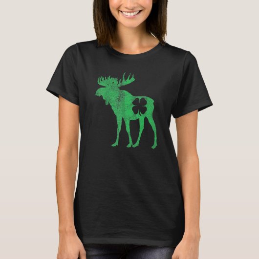 St Patrick's Day Moose Irish Shamrock Saint Paddy' T-shirt (Voorkant)