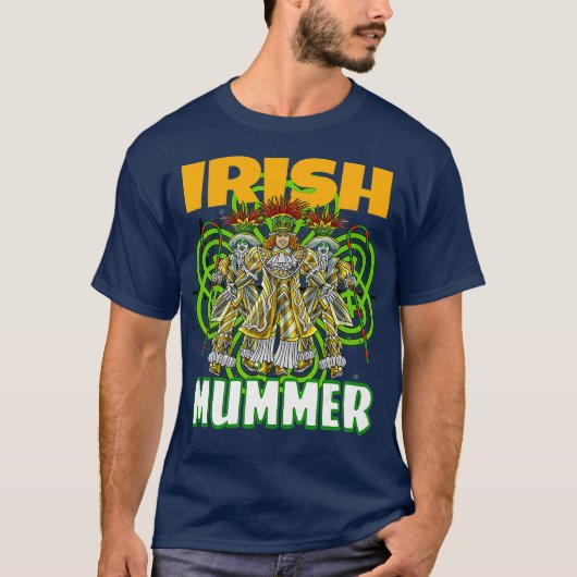 St Patricks Day Mummers Day Ierse Mummer Grappig T-shirt (Voorkant)