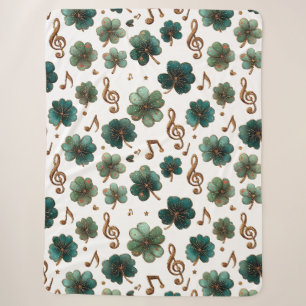 St. Patrick's Day Muzikale Klaver Sherpa Deken