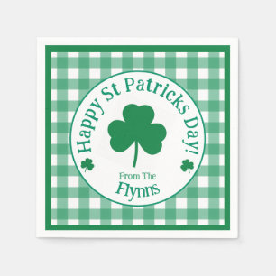 St. Patrick's Day NAAM Ierse Klaver Groen Vinkje Servet