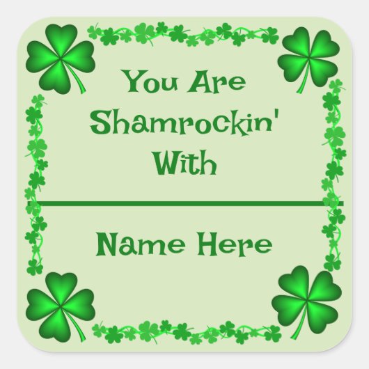 St Patrick's Day Naam Tag (Voorkant)