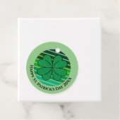 St. Patrick's Day Name Irish 4 Leaf Clover Retro Bedankjes Labels (In situ)