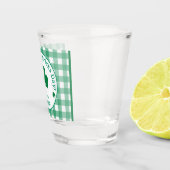 St Patricks Day NAME Irish Clover Green Check Shot Glas (Rechts)