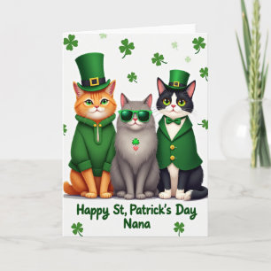 St. Patrick's Day Nana Kat Kaart