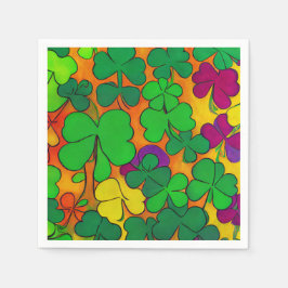 St. Patrick's Day Napkins met shamrocks Servet