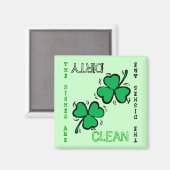 St. Patrick's Day Nettoyer Lave-vaisselle Magnet (Recto/Verso)