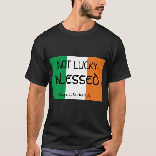 St Patrick's Day NIET GELUKKIG GEZEGEND Christelij T-shirt (Voorkant)