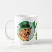 St. Patrick's Day Norwich Terrier Koffiemok (Links)