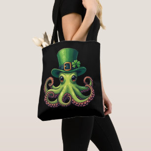 St Patricks Day Octopus Schattige Saint Pattys Draagtas