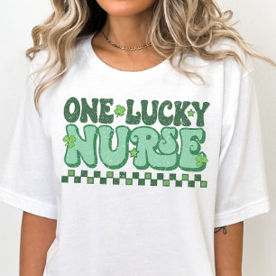 St. Patricks Day One Lucky Nurse, Retro Nurse T-shirt