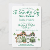 St. Patrick's Day Open Huis Katten Kaart (Voorkant)