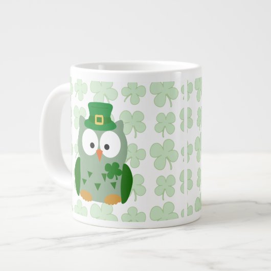 St. Patrick's Day Owl Grote Koffiekop (Voorkant links)