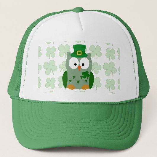 St. Patrick's Day Owl Trucker Pet (Voorkant)